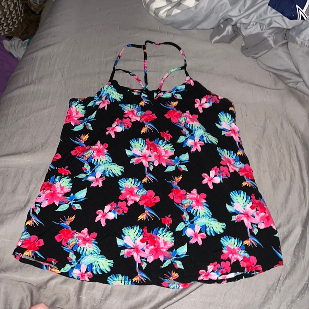 Floral Print Size Small 3-5 Spaghetti Strap Tank Top